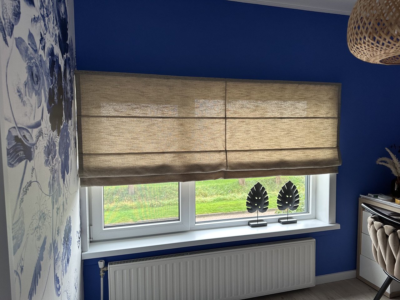 NIEUW in verpakking Vouwgordijn 296cm breed 201cm hoog