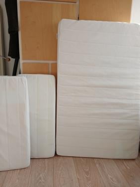 Matras in 3 delen voor meegroeibed