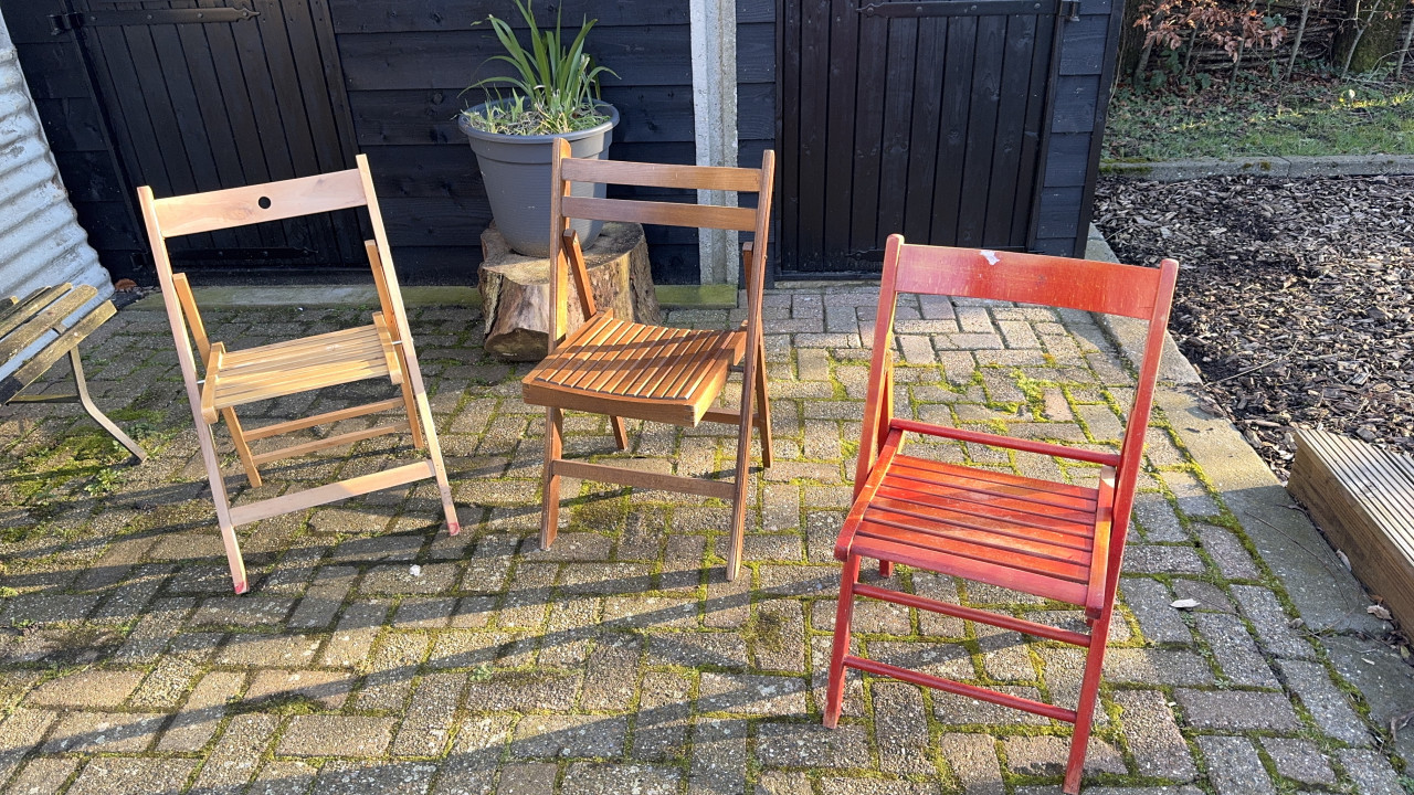 Retro klapstoelen (20 stuks)