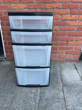 Opbergkast plastic 4 lades