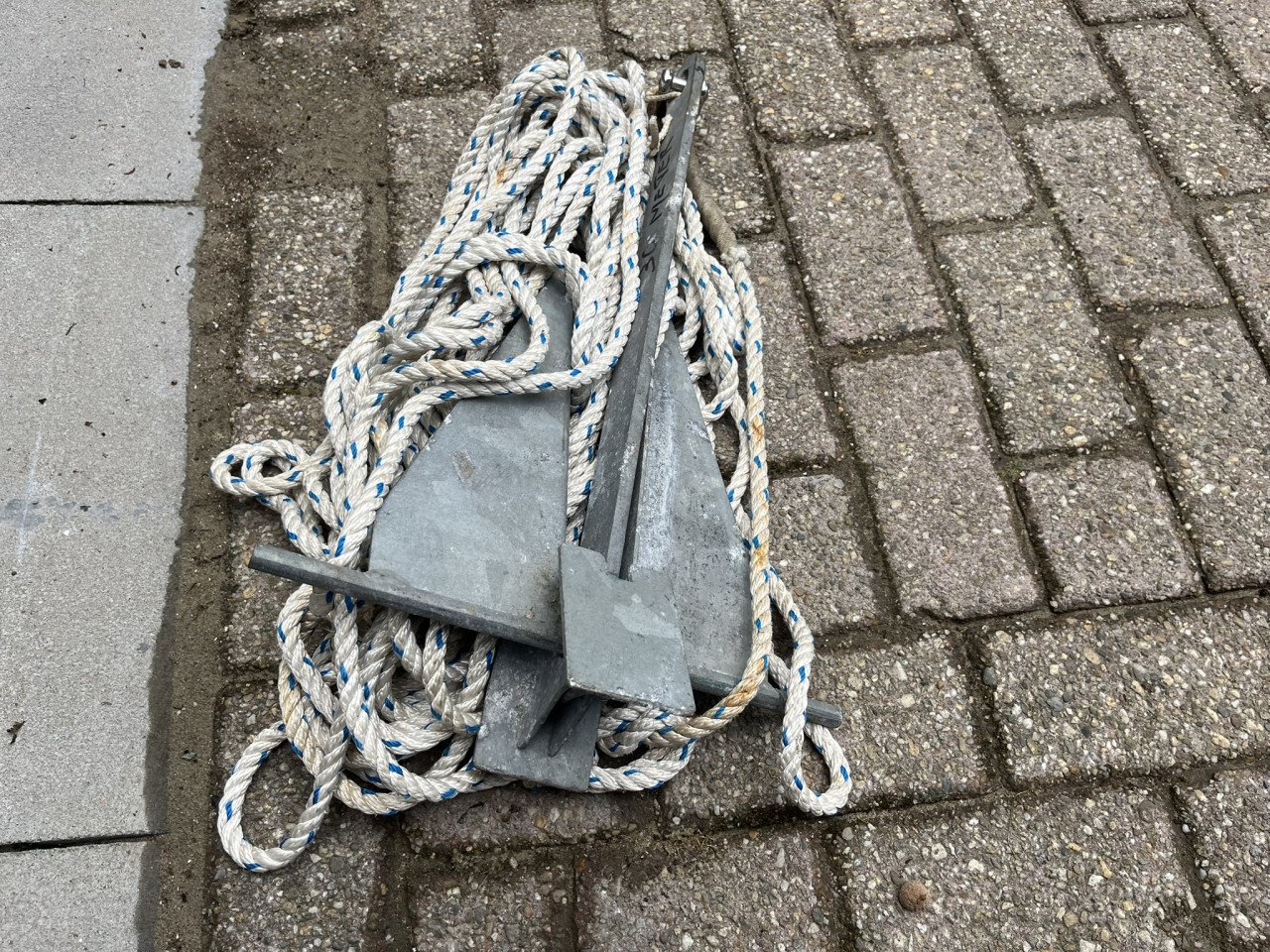 Danforth anker 4 kg met ankellijn