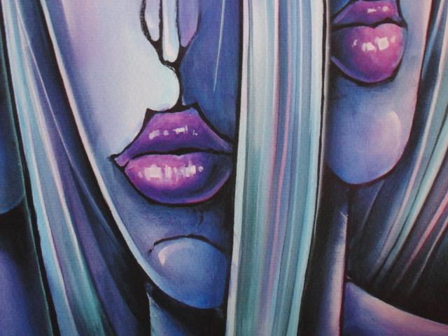 " Un Regalo Parta Ti " Acrylschilderij van Simeon Gonzales