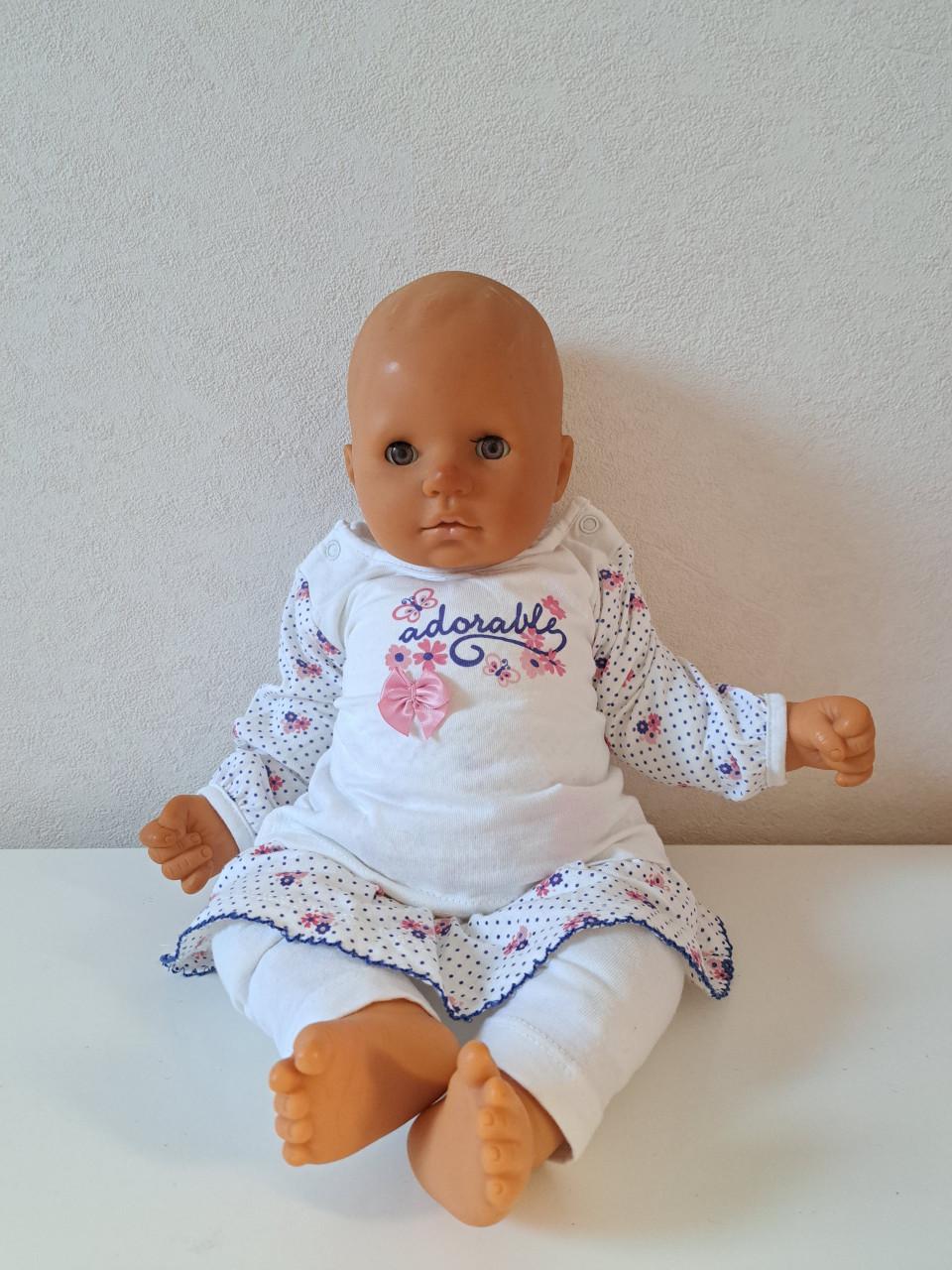 BABYPOP MET ZACHT LIJF EN SLAAPOOGJES 48 CM