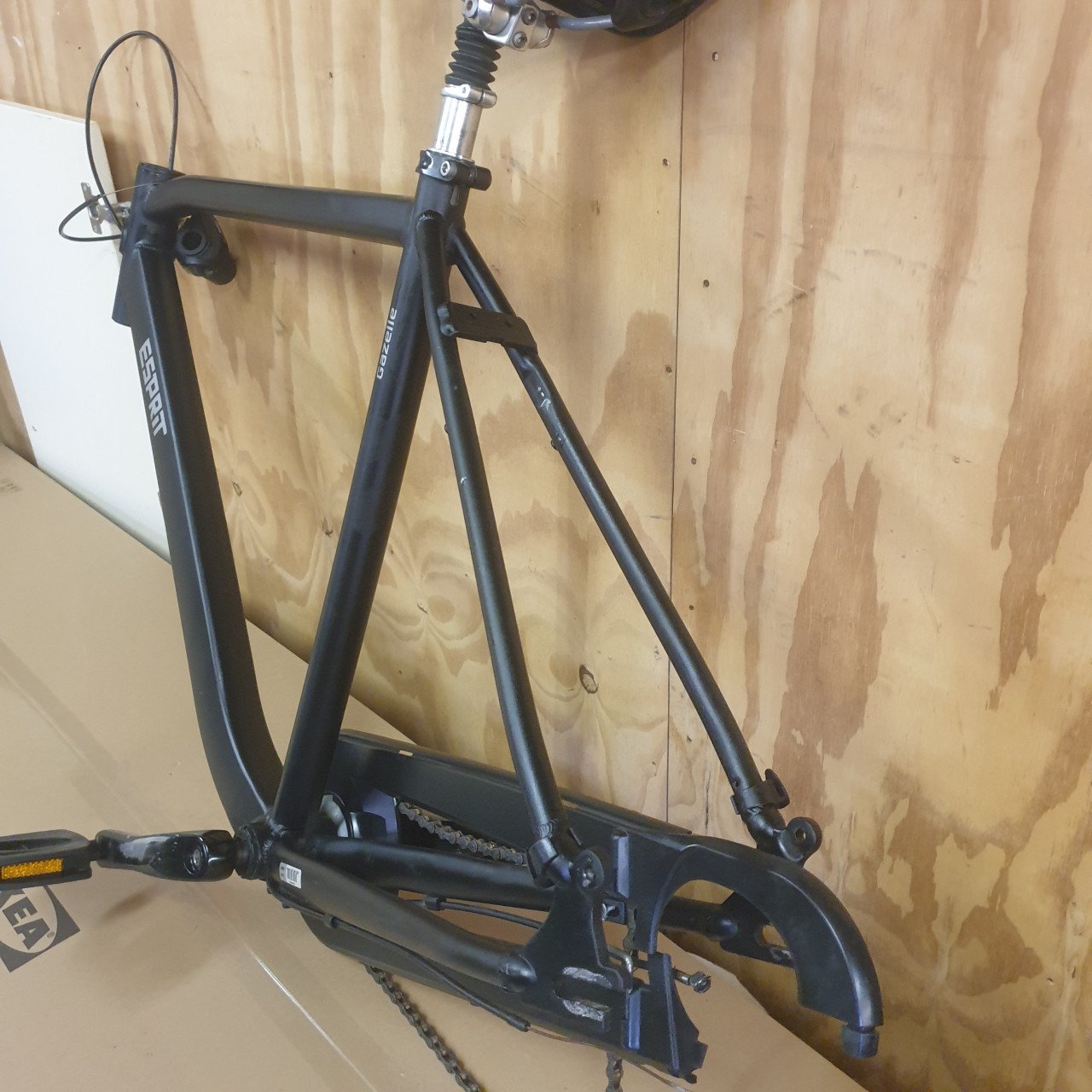 Frame met cranckstel en zadelpen Gazelle Esprit 28 inch