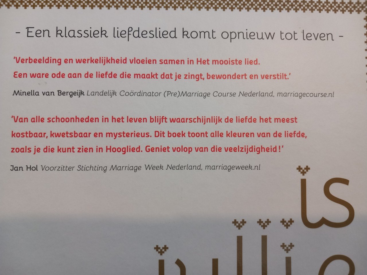 Het mooiste lied - Hooglied voor vandaag