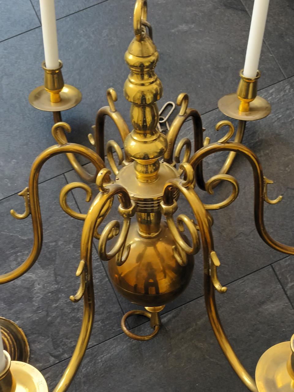 ANTIEKE KOPEREN KAARSENKROON