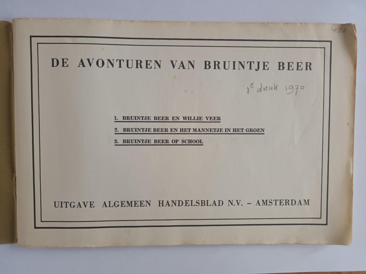 De avonturen van Bruintje Beer; Stripboekje (1970)