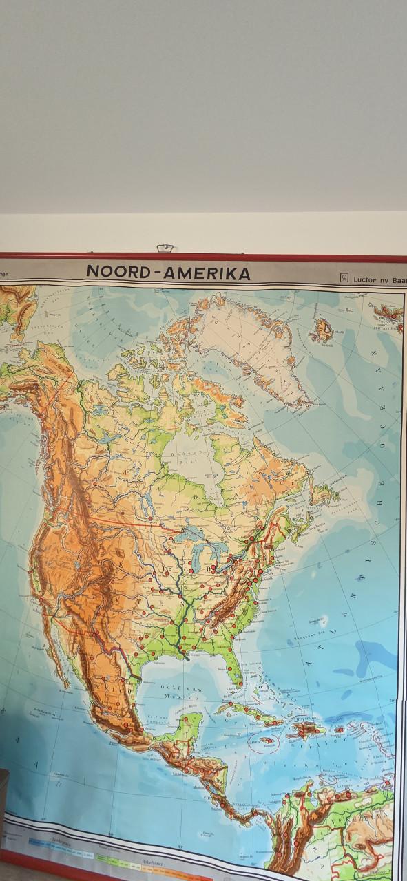 Westermann wandkaart noord-amerika