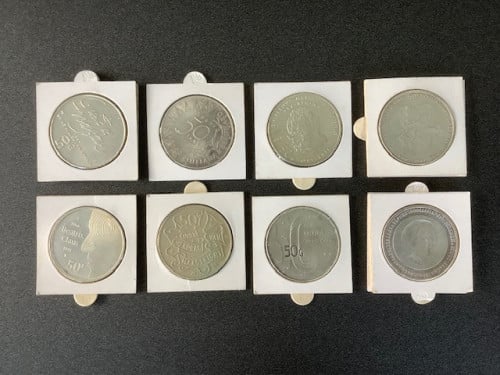 Beatrix, 50 gulden munt diverse jaartallen , zilver.