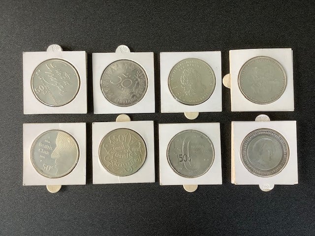 Beatrix, 50 gulden munt diverse jaartallen , zilver.