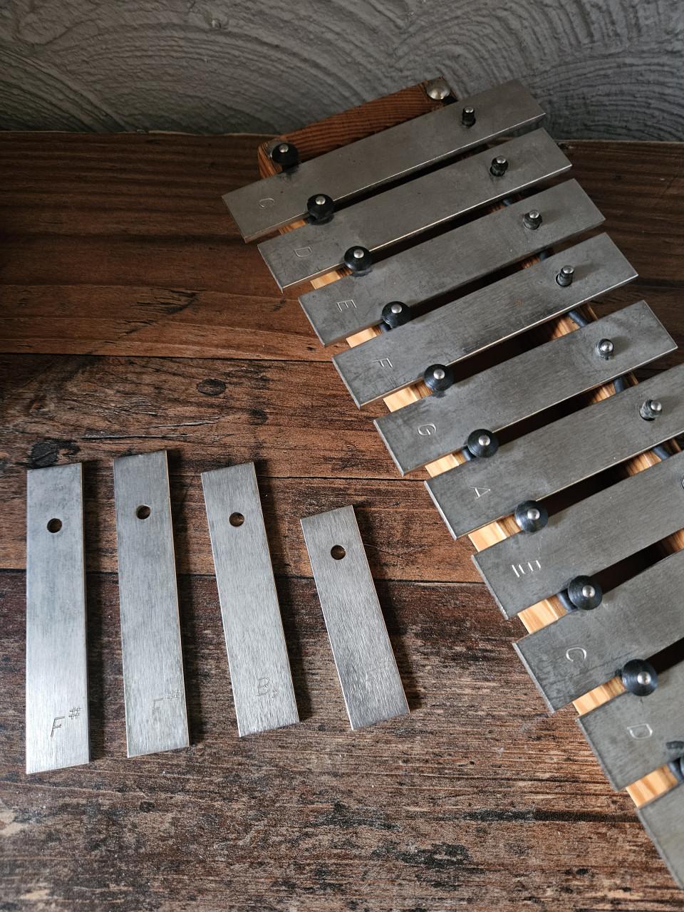 Vintage Xylofoon/Glockenspiel met extra noten