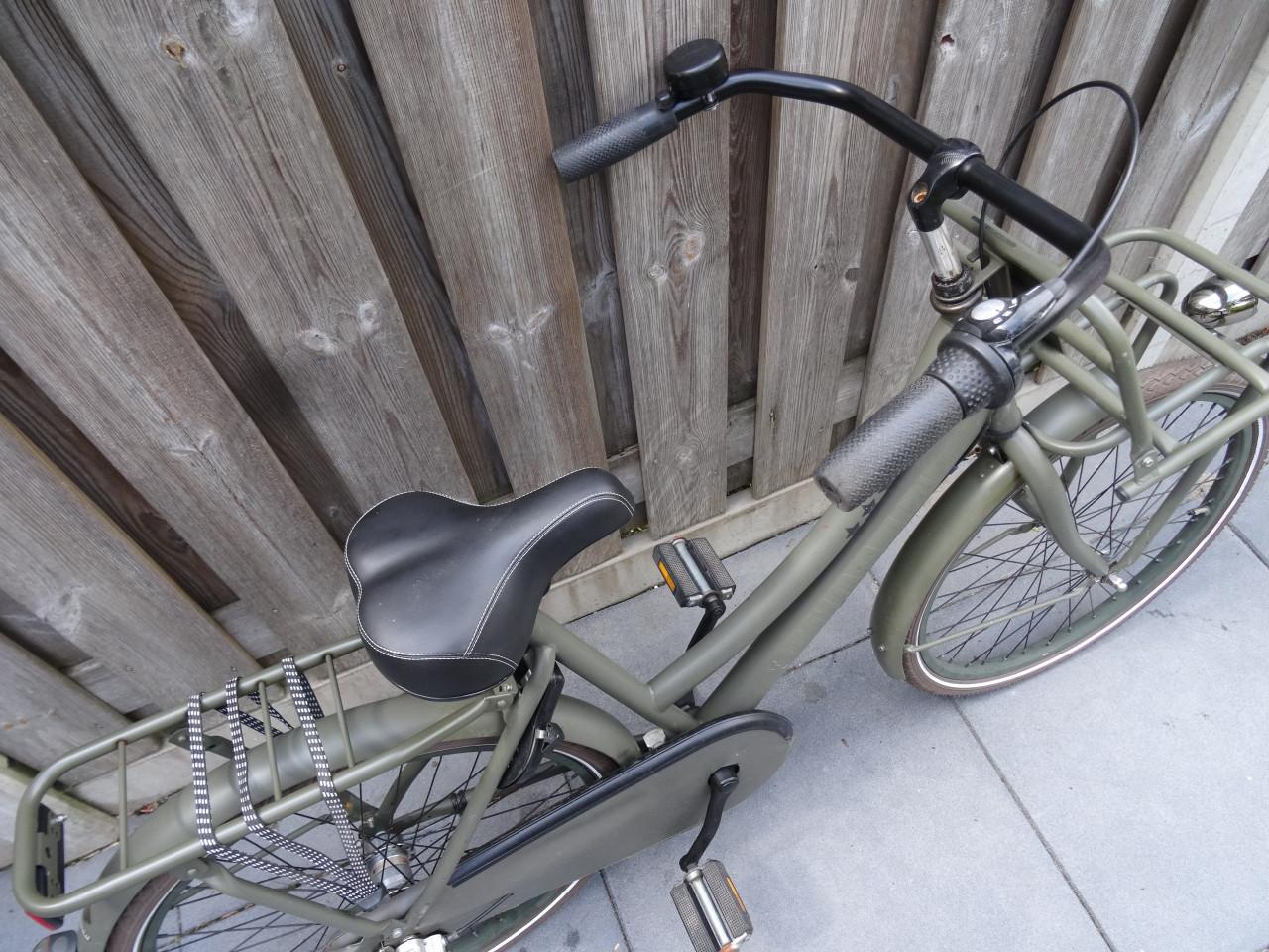🚲 Stoere meisjesfiets 24 inch – legergroen – 3 versnellingen