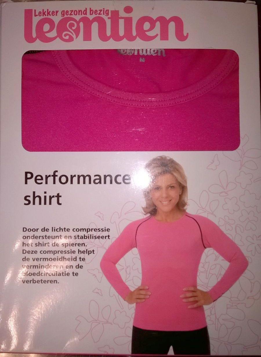 ( = €5 of  5= €15) Leontien nieuw performance shirt - fitness - M meer S/XS