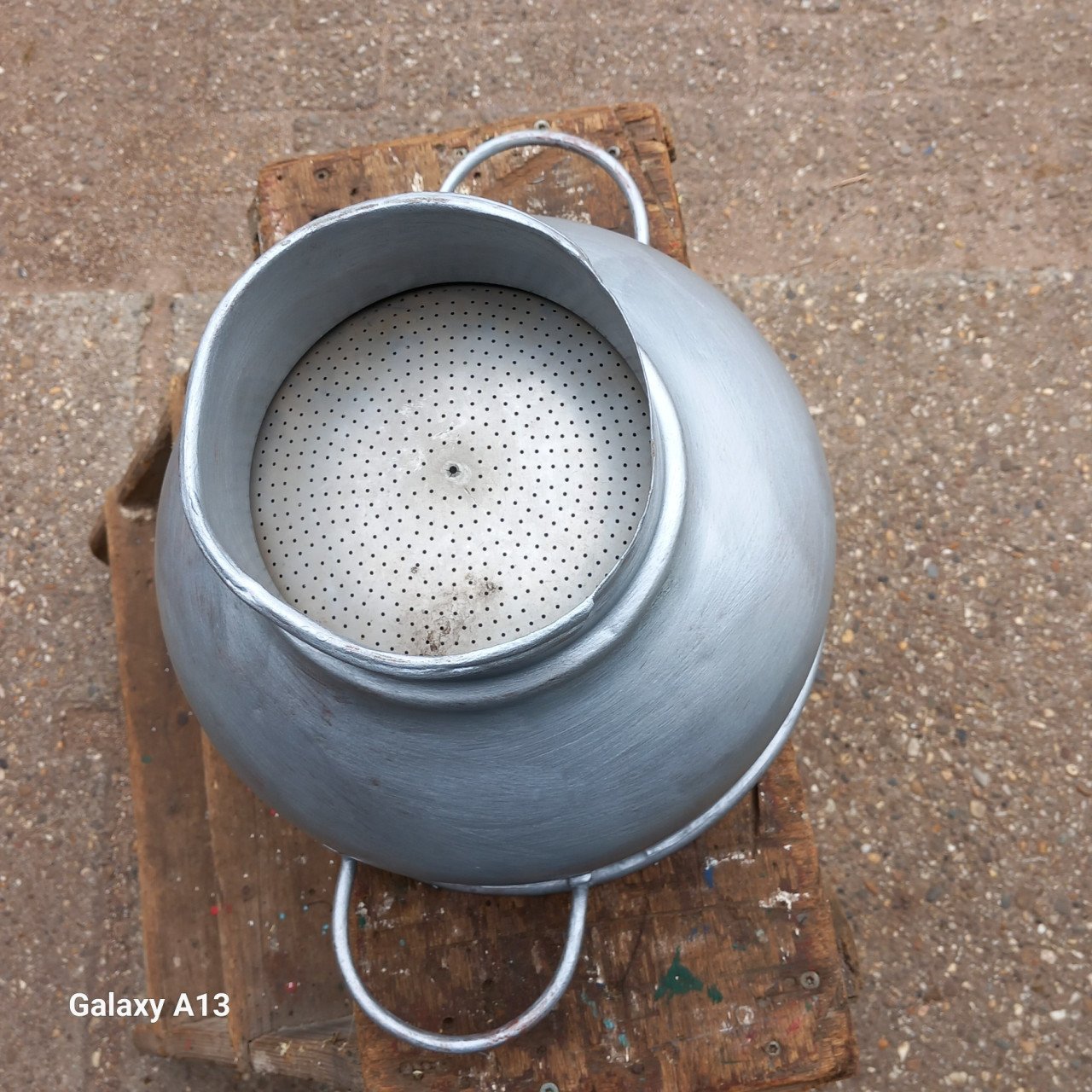 Melkzeef met R.V.S. filter 12.50 euro