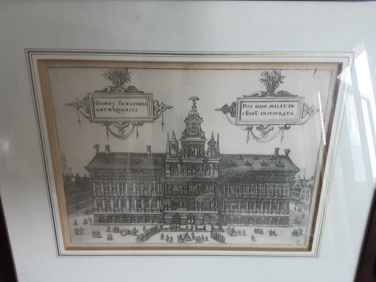 2x mooie oude pentekeningen. 1 Antwerpen  en 1 het stadhuis van Middelburg