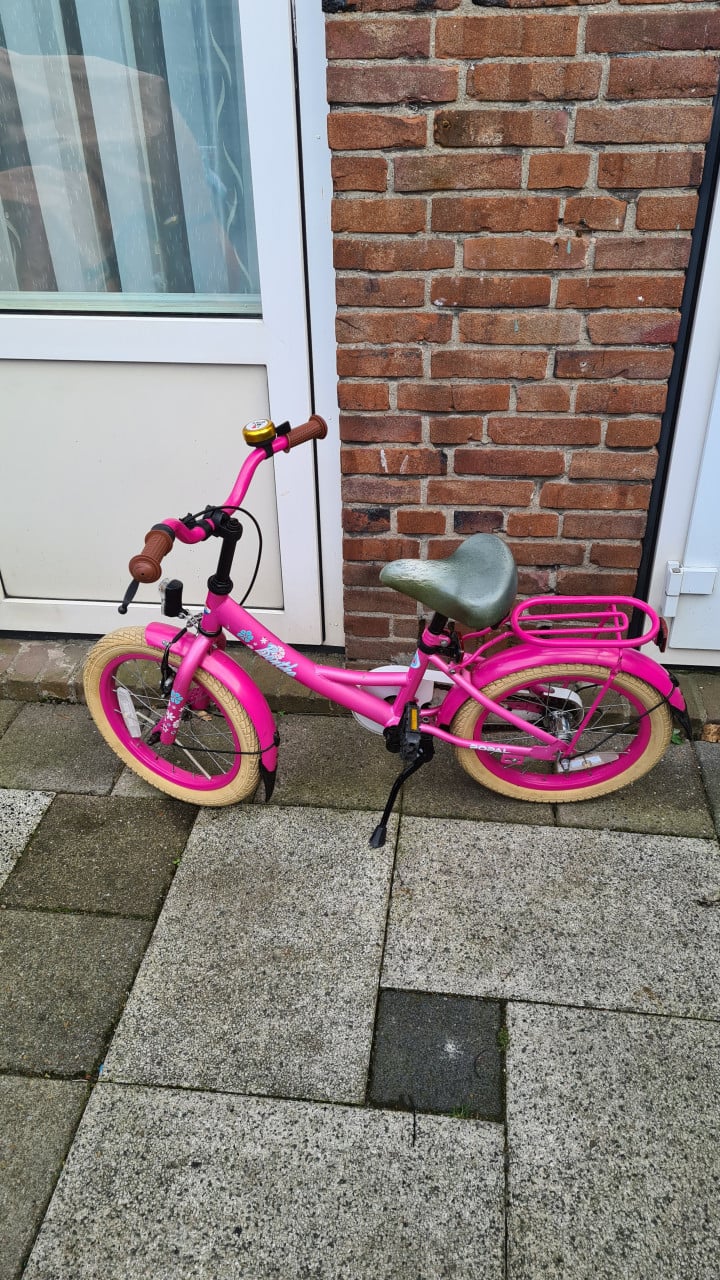 Meisjes fiets merk POPAL-Benthe 16 inch-5 tot 7 jaar