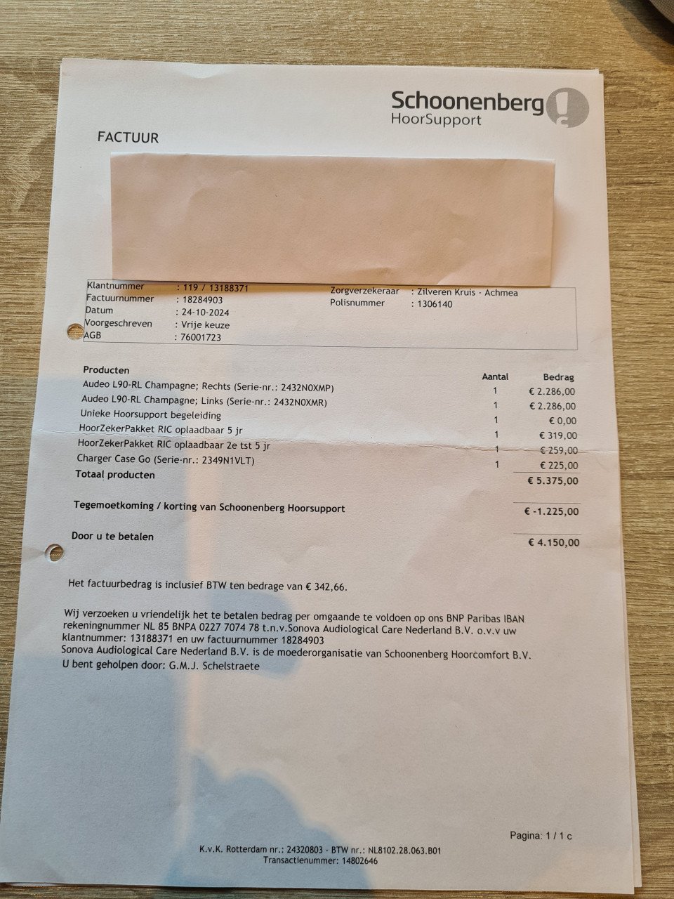 Te koop Phonak Audeo L90-RL hoortoestellen + div. accesoires