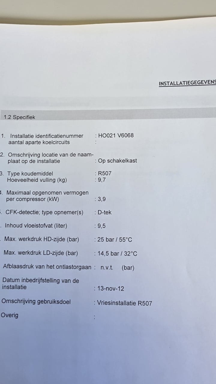 Vriesunit met verdamper 2012