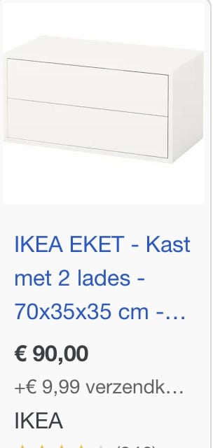 IKEA kastje EKET incl spiegel