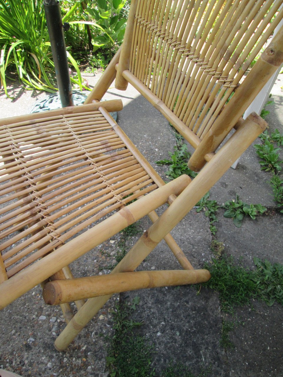 Bamboe tuinstoel