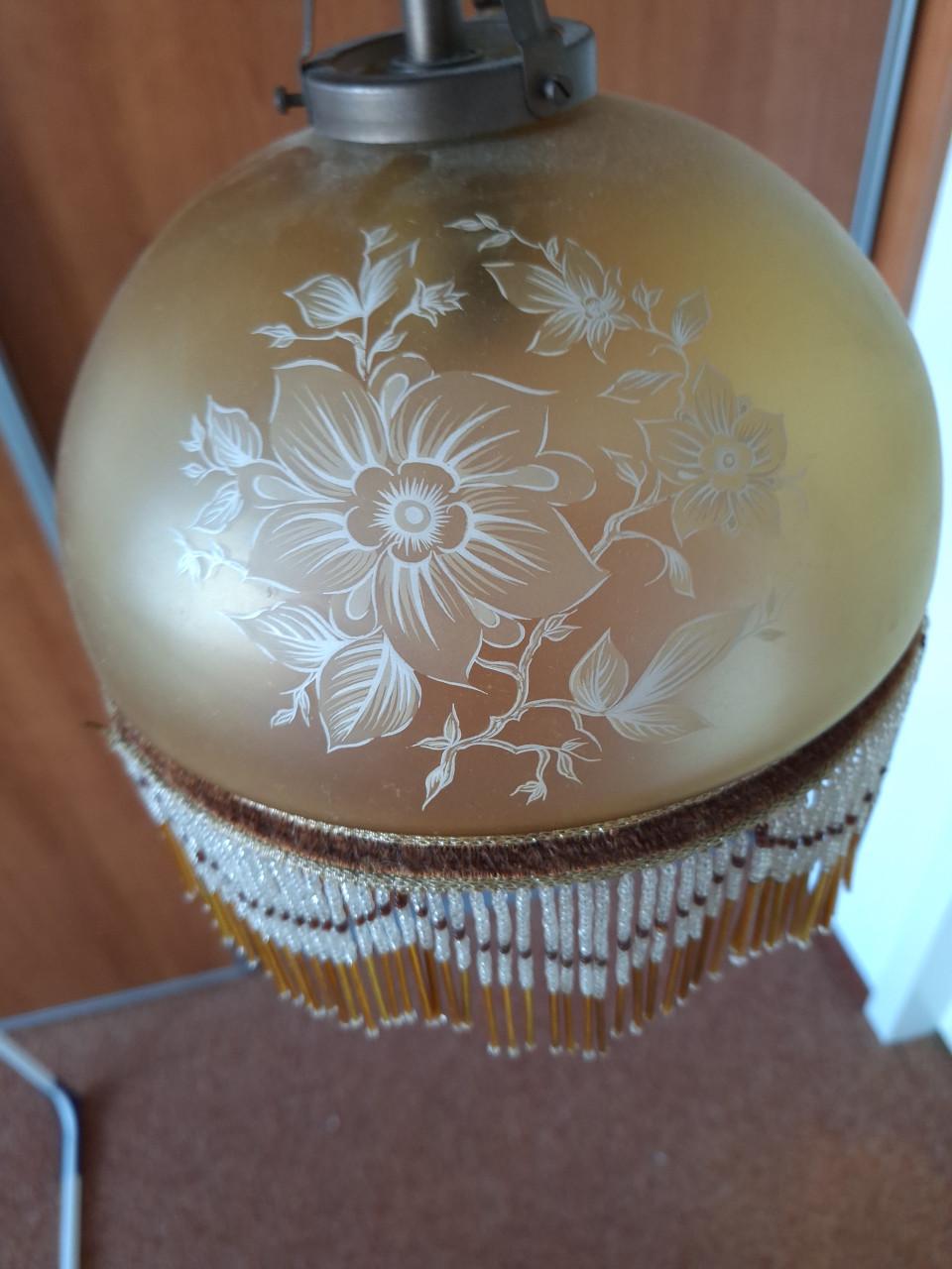 Franse hanglamp met glaskralen