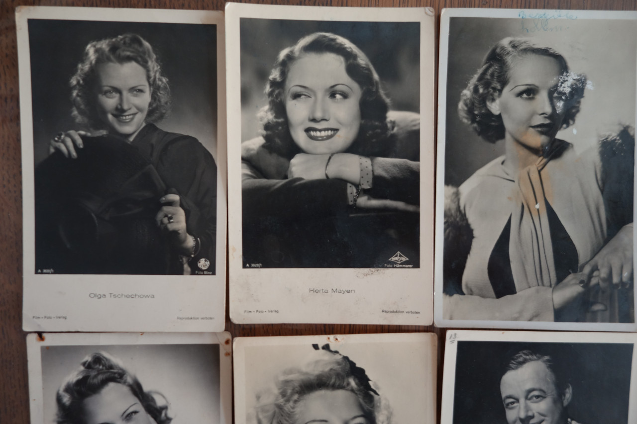 9 zeldzame briefkaartfoto's actrices uit jaren 30