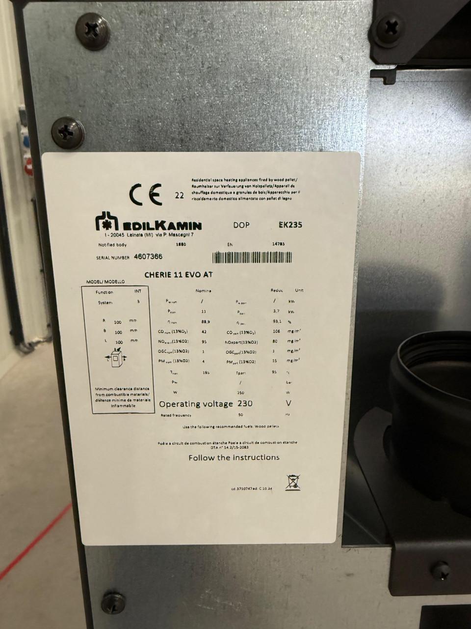 Pelletkachel Edilkamin Cherrie 11 Evo