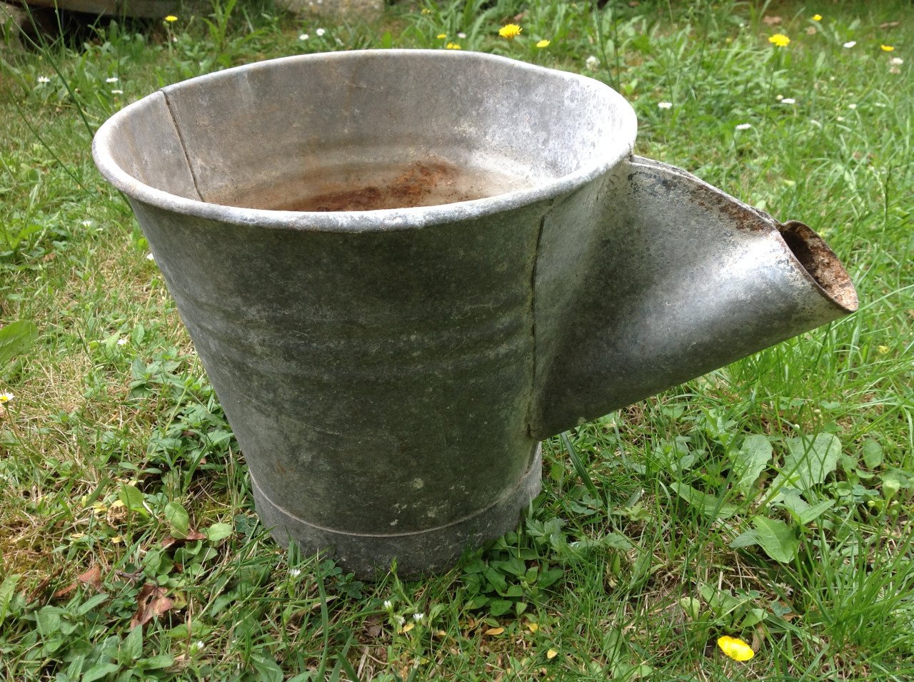 Tuin decoratie emaille zink glas