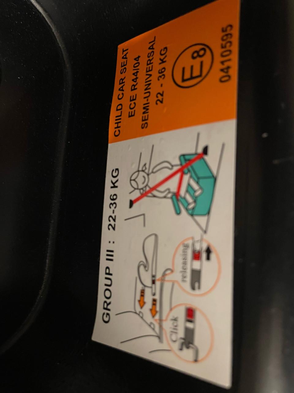 Zitverhoger isofix 22-36 kg