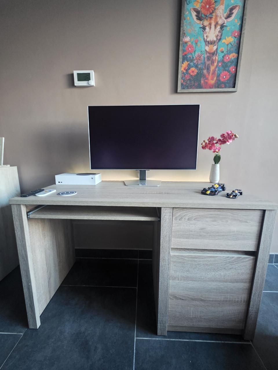 Meubella - Bureau Monaco - Truffel eiken - 120 cm