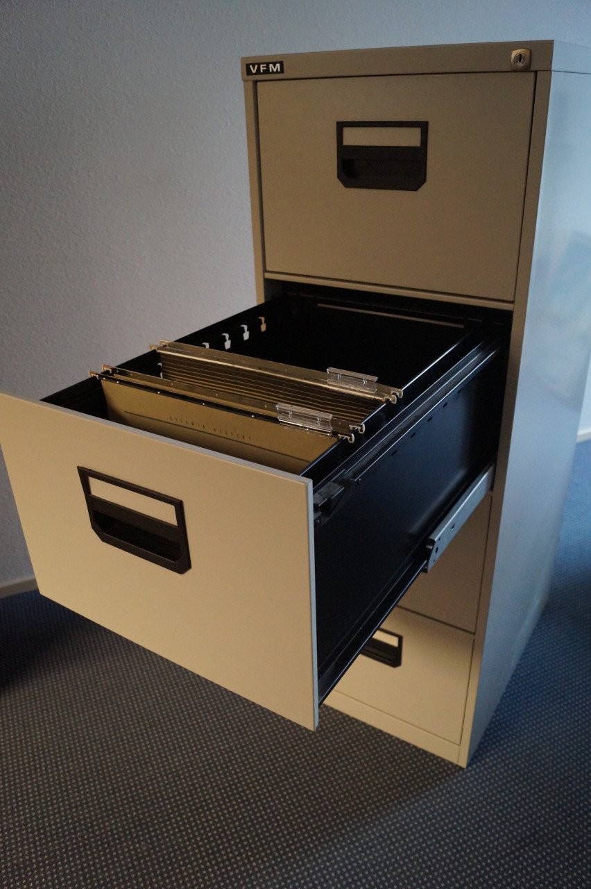 Stalen Archiefkast, 4 laden