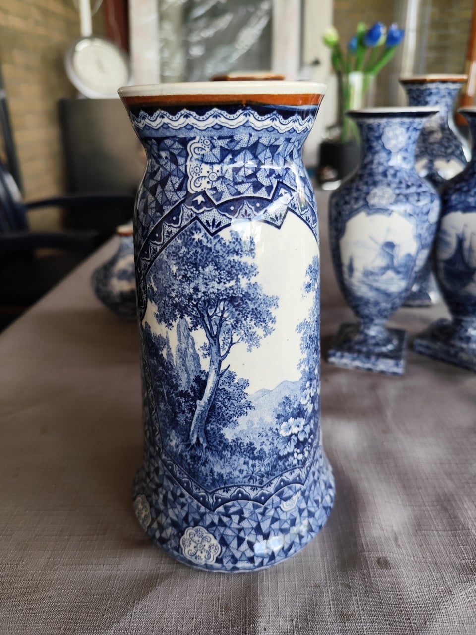 Antieke Villeroy & Boch Flamand Bleu collectie ca. 1900-1925