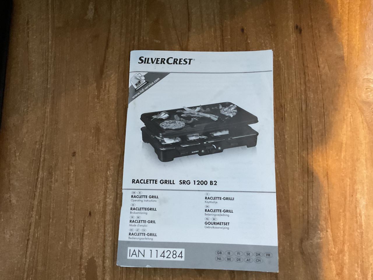 Gourmetset, Silver Crest Raclette Grill, 8 persoons