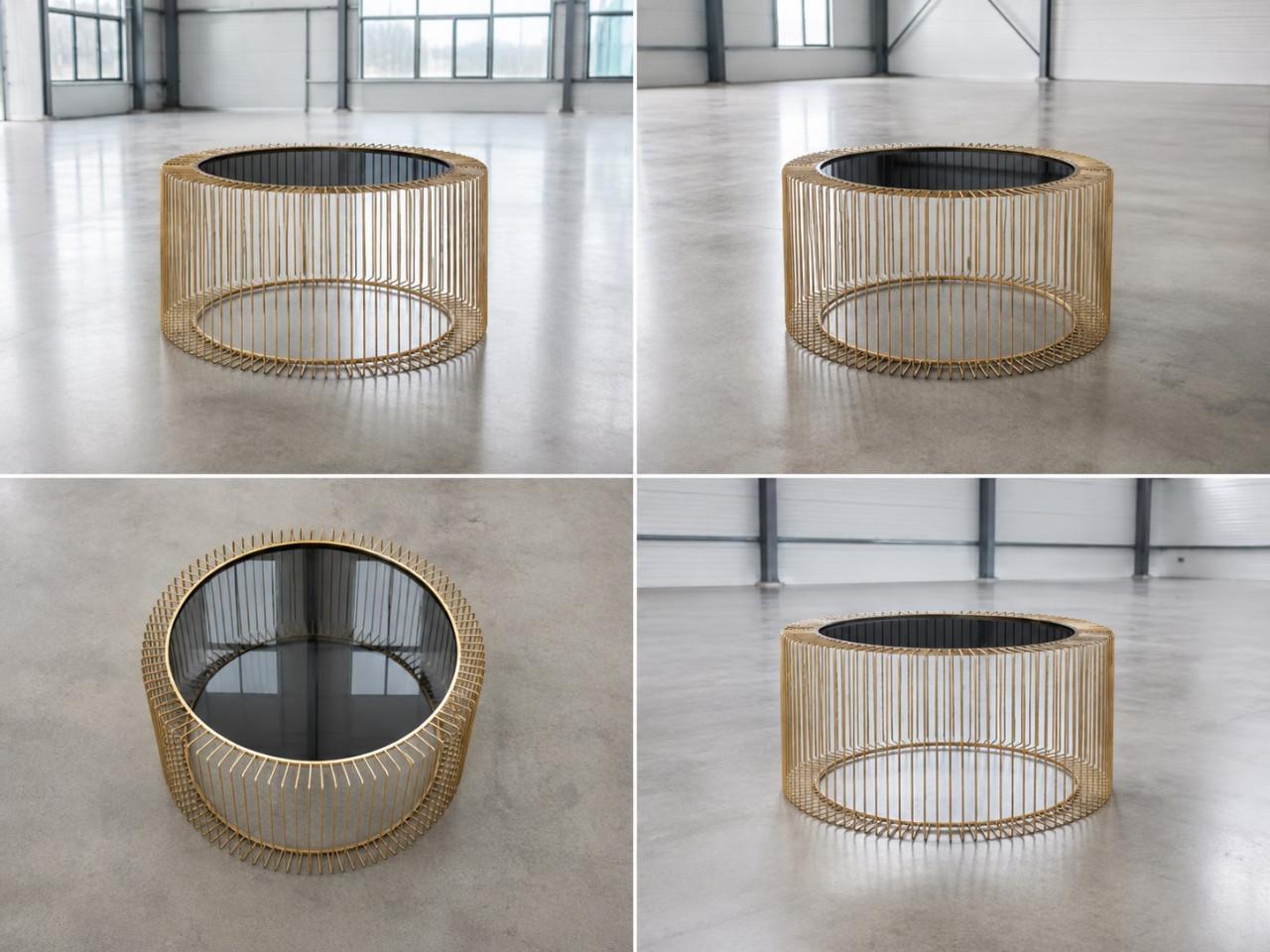 Riverdale - Salontafel Rocco goud of zwart 82cm nieuw