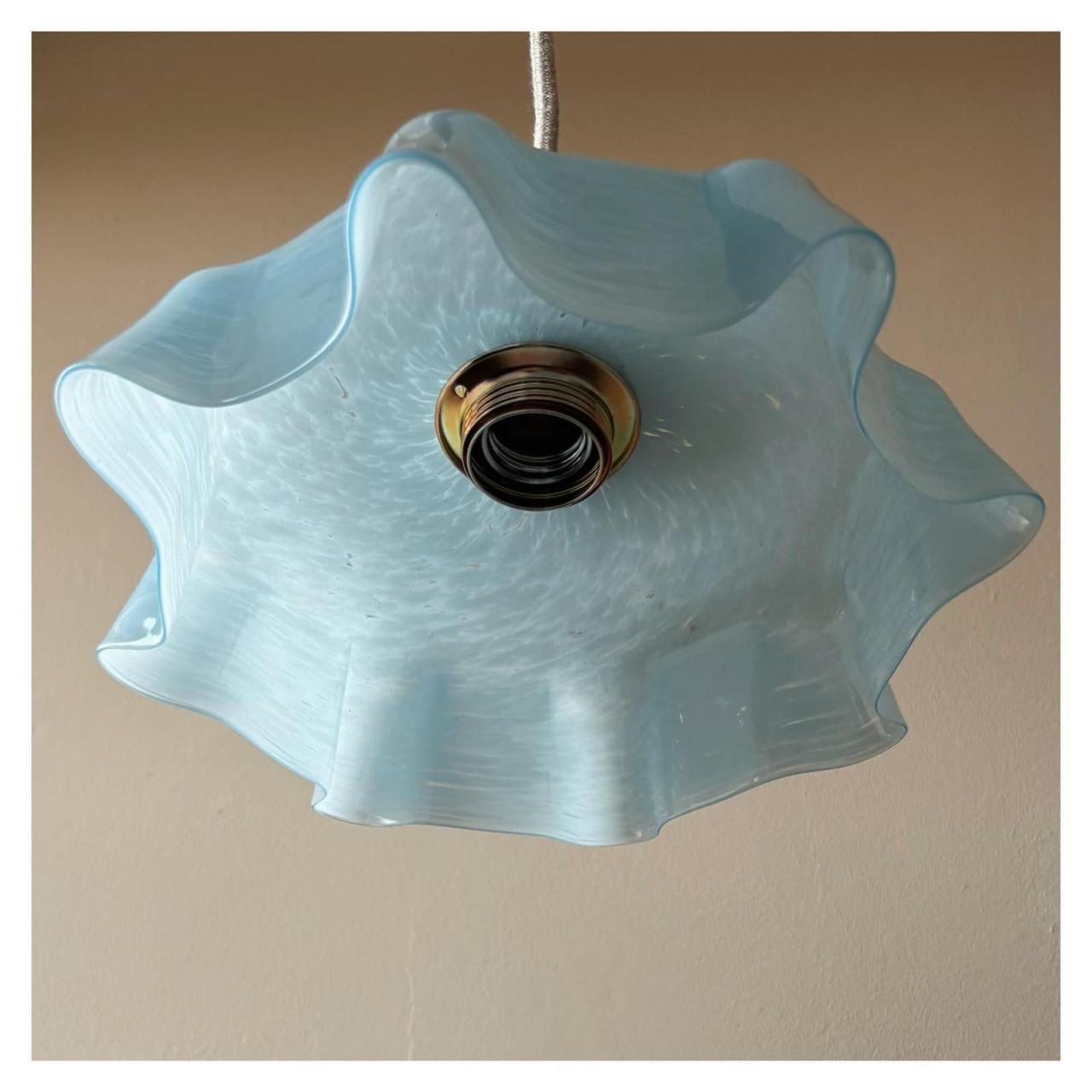 Blauwe Clichy lamp