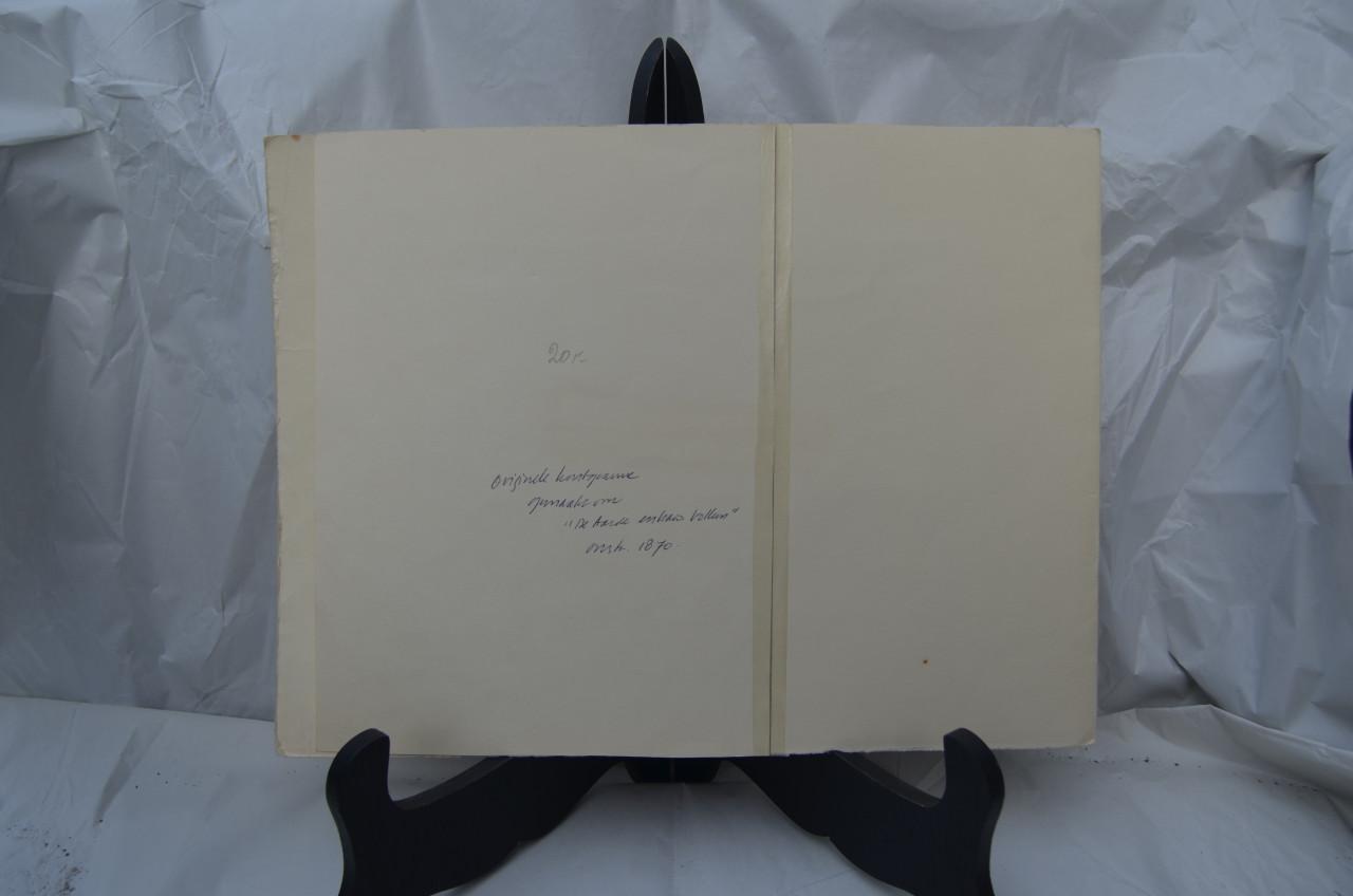 Kleine ets getiteld 'de Klapbank' Laplante ca. 1870