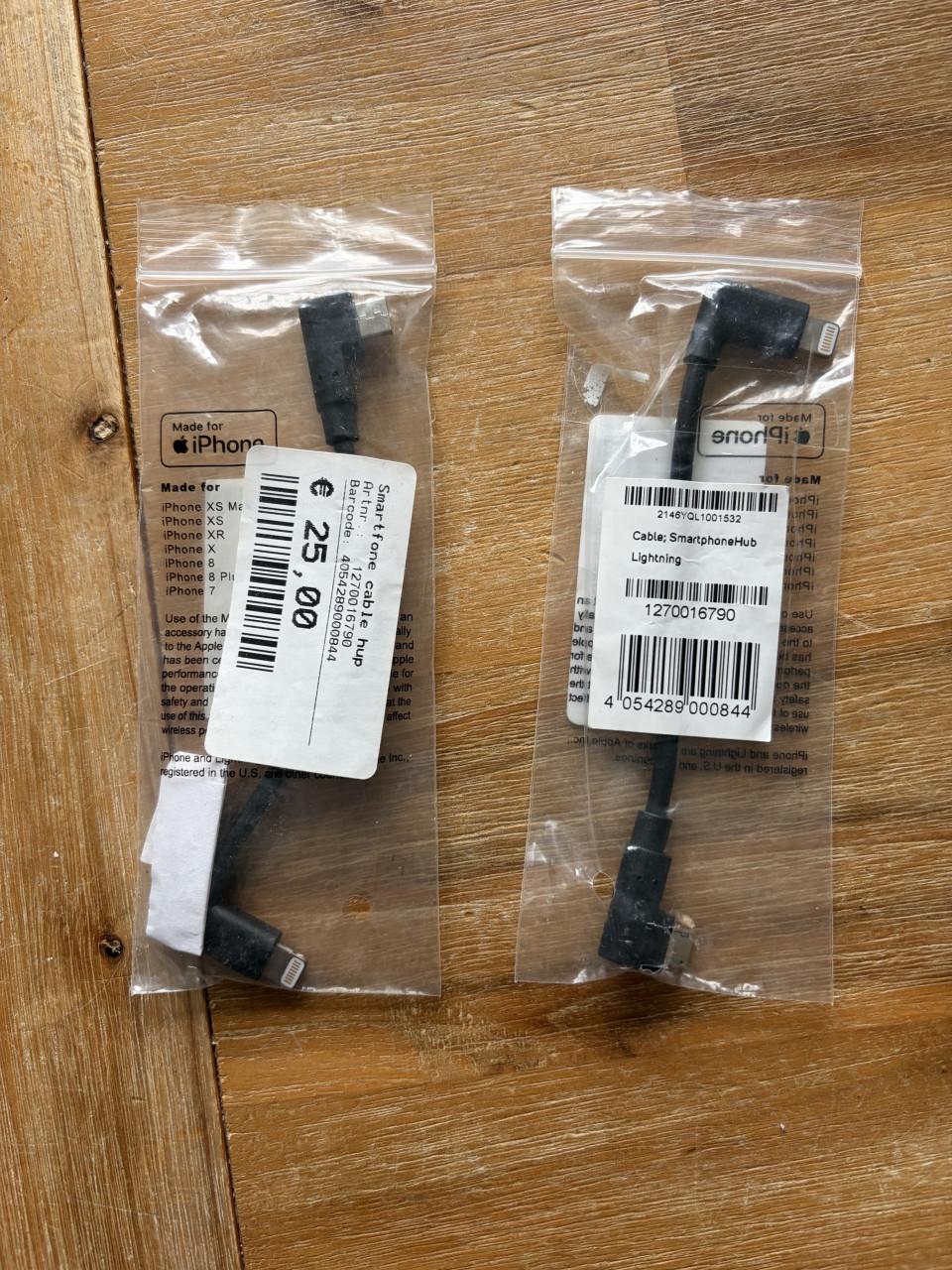 Kabel iPhone/fietscomputer Tbv navigatie