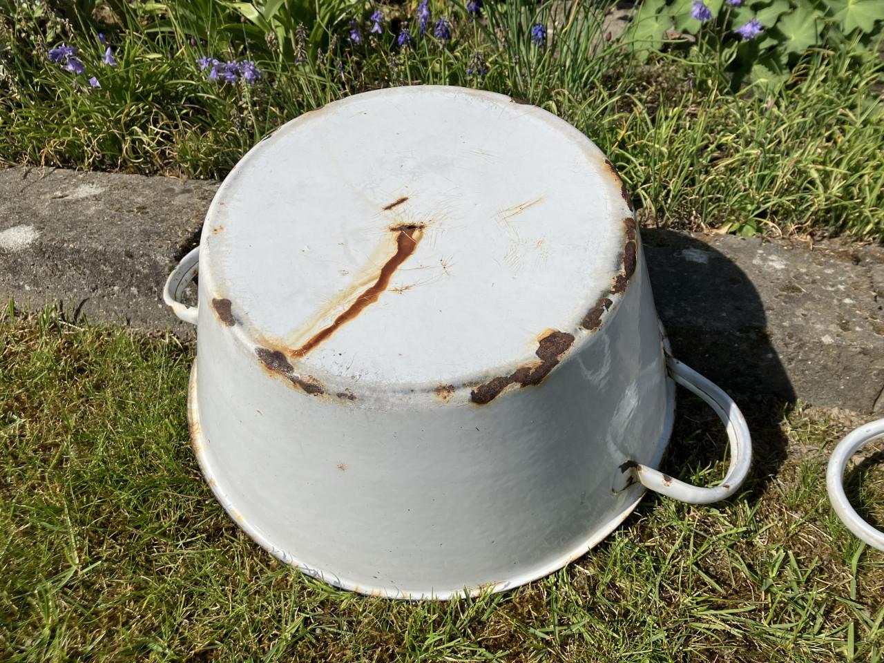 Emaille wasteil / bekken 2st.