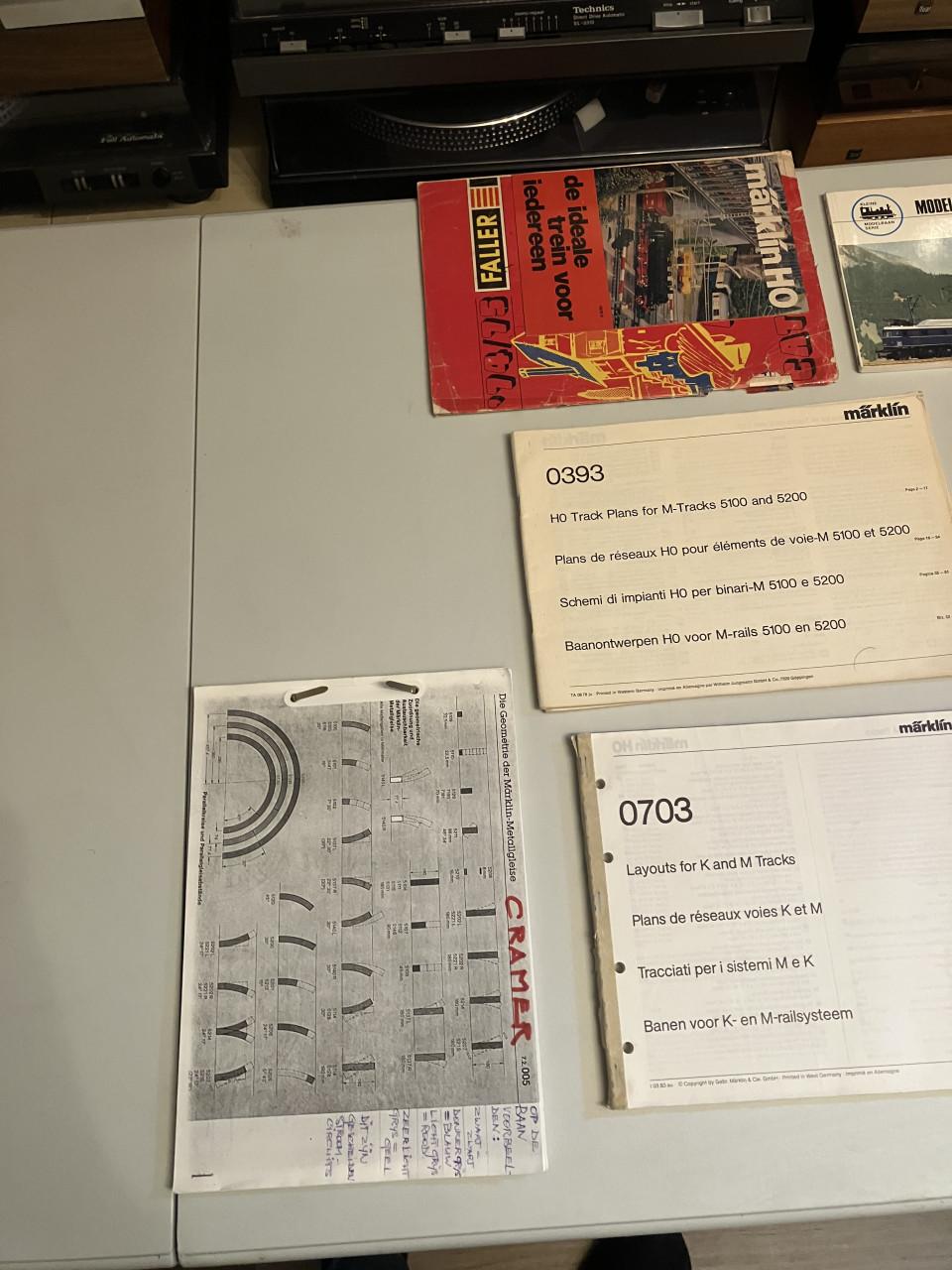 Verzameling Märklin jaarboeken exportfolders gleisanlagen