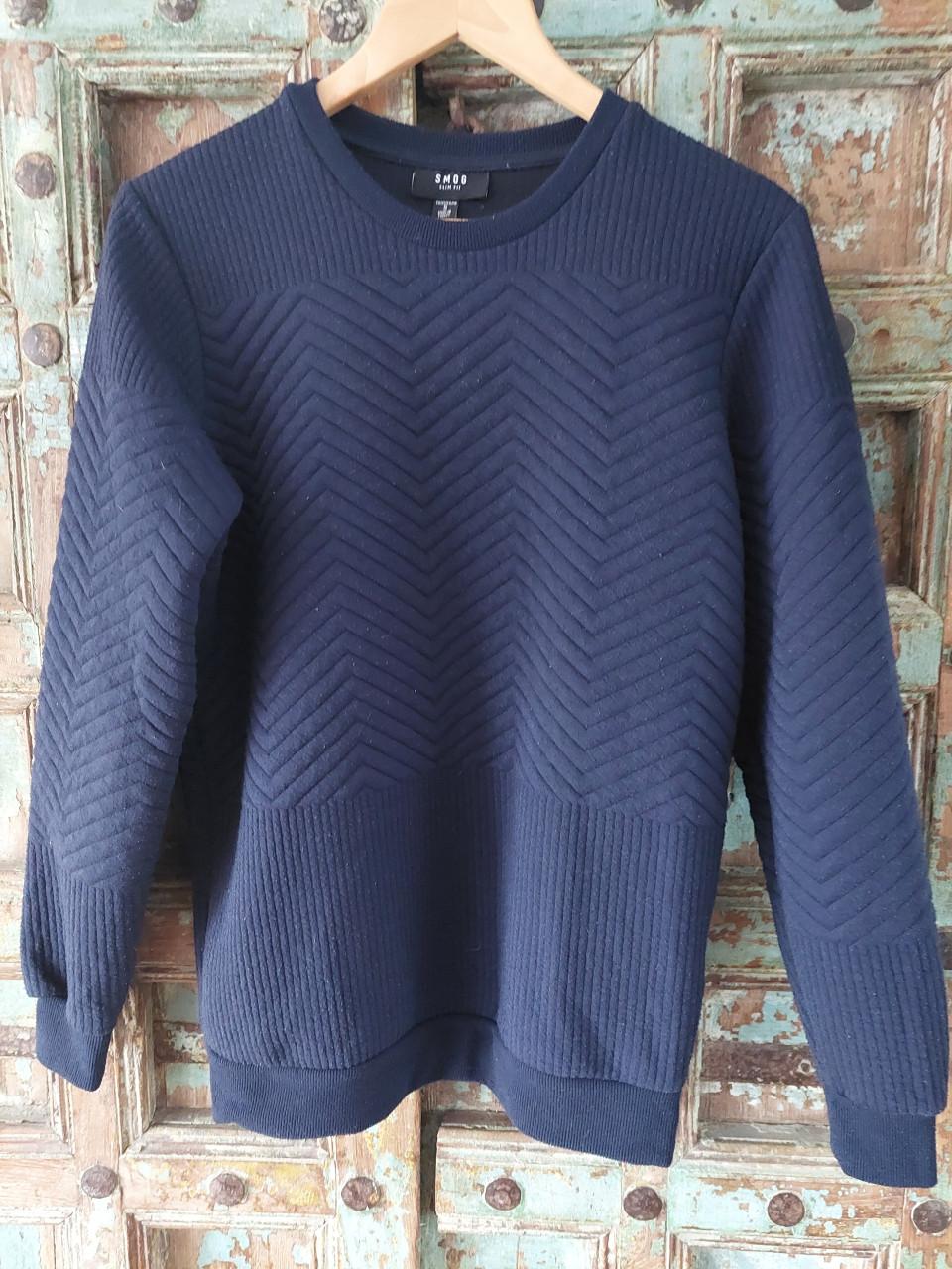 Marineblauwe herentrui mt S Smog