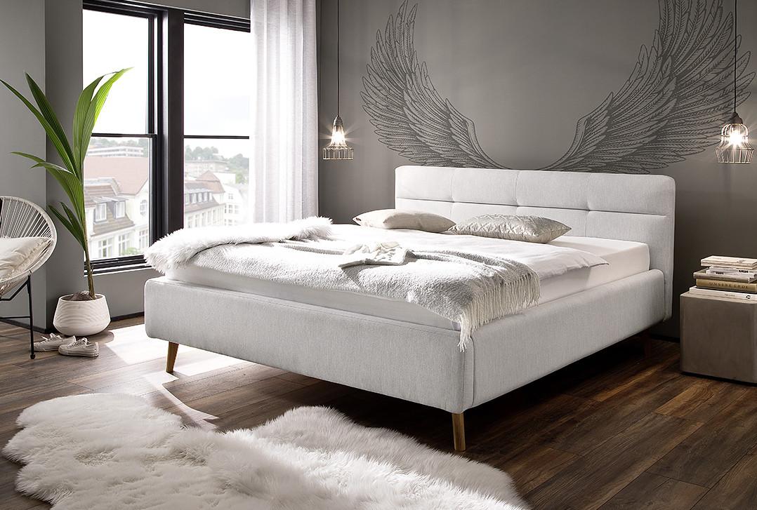 Tweepersoons modern bed Claudia met 2 bodems en opbergruimte