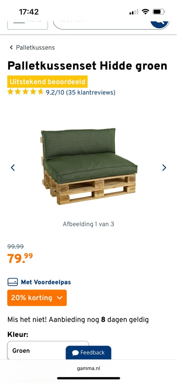 Loungekussen Palletbank