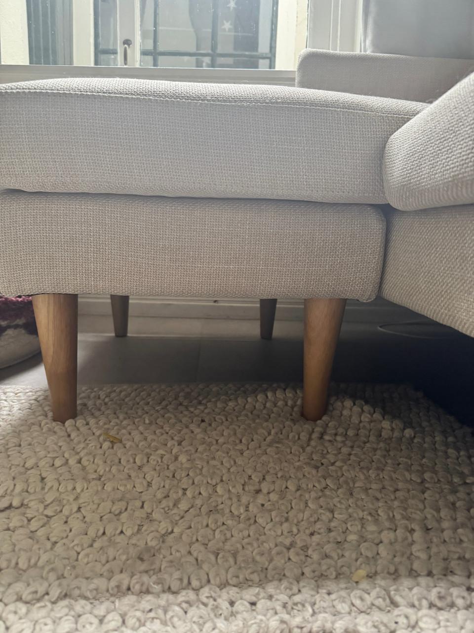 Hoekbank met verplaatsbare chaise longue