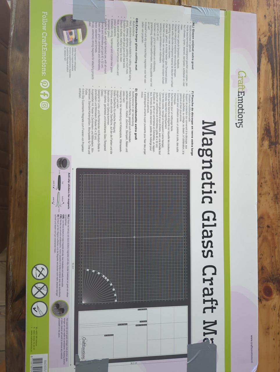 Magnetische glazen glasplaat.