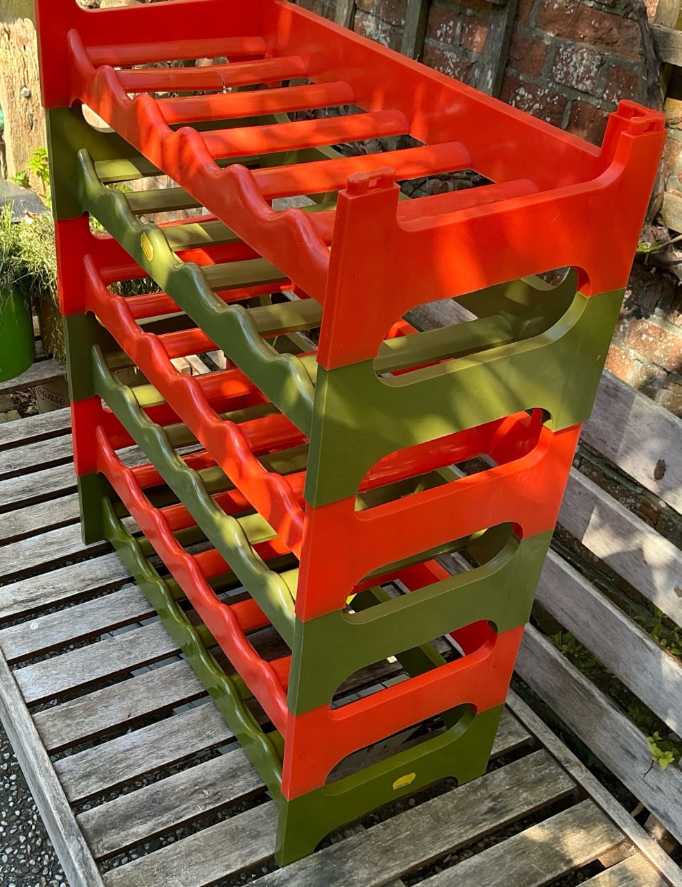 Vintage flessenrek jaren 70