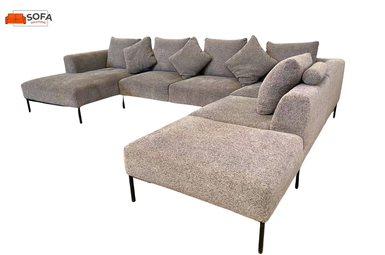 Montel Grote Grijs Stoffen U-Bankstel–Gratis levering NL