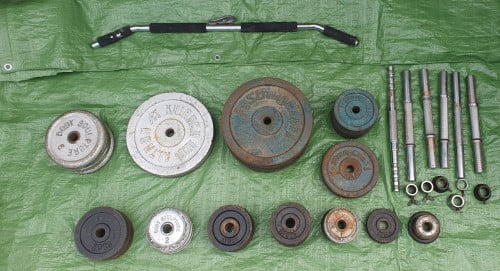 Gewichten (150 kg) voor body building