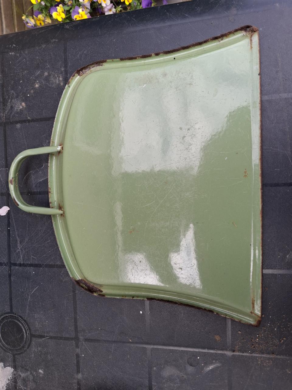 Reseda emaille pan, steelpan en blik