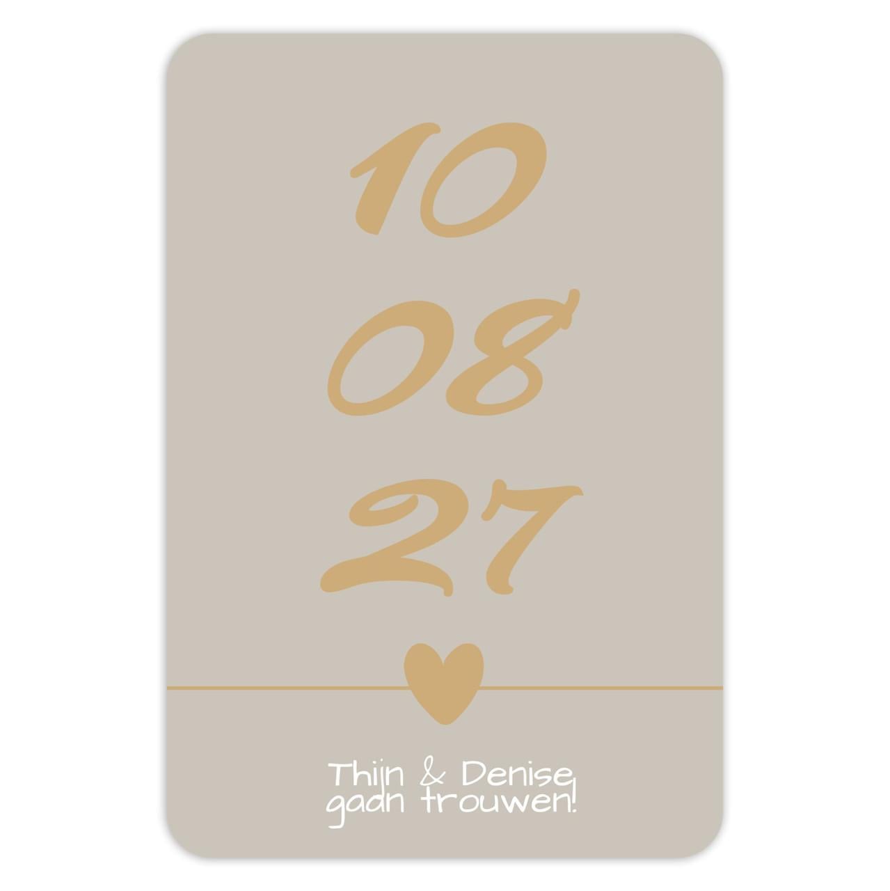 Trouwkaart of jubileum kaart versturen en ontwerpen