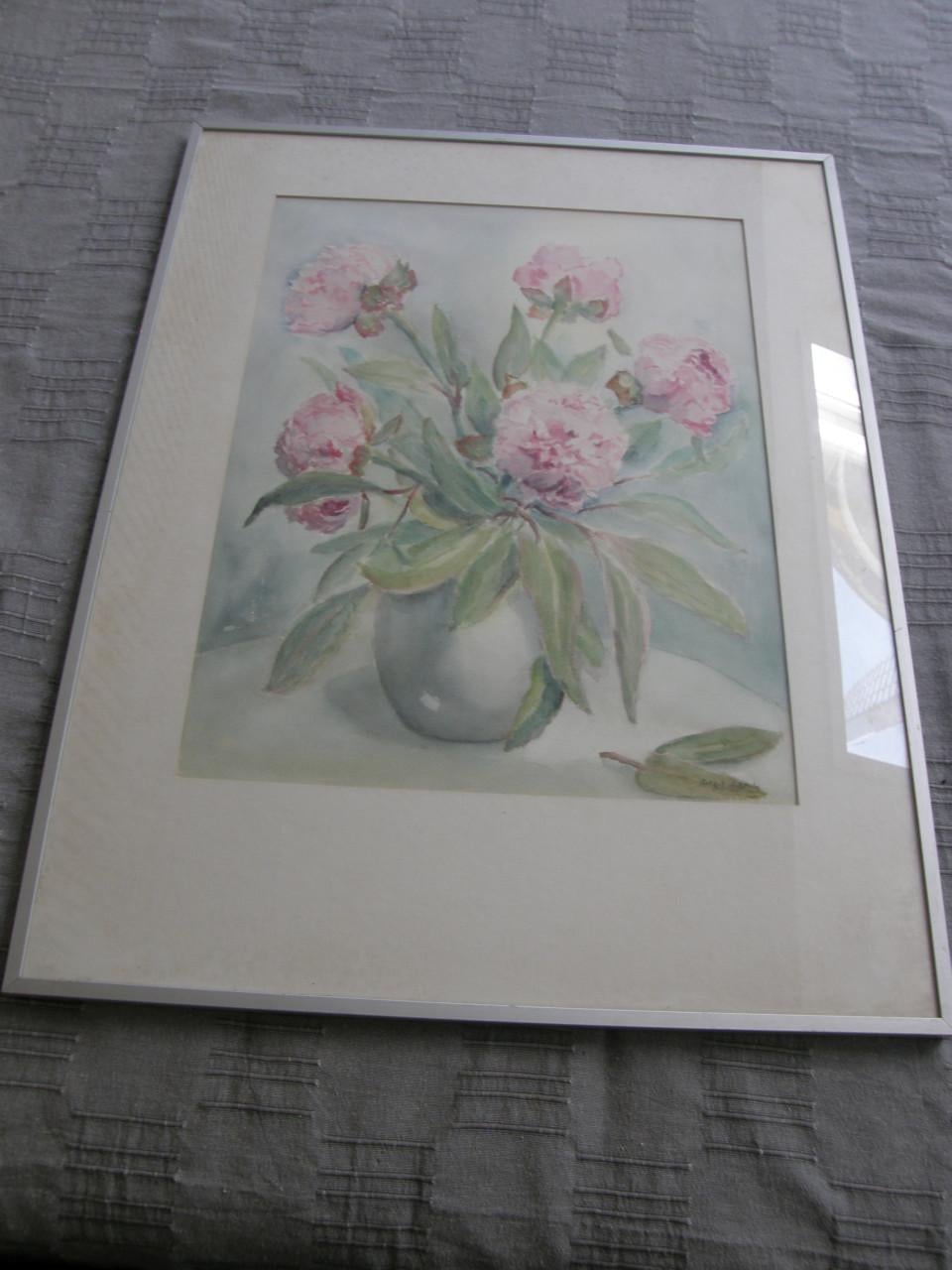 Aquarel pioenrozen